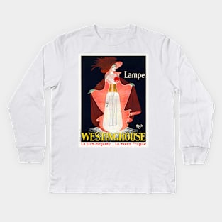 Lampe Westinghouse France Vintage Poster 1912 Kids Long Sleeve T-Shirt